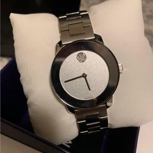 Movado Bold Silver Dial Stainless Steel Ladies Watch